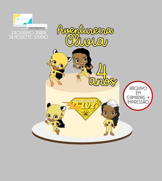 995 - Arquivo Topo de Bolo Aventureira Amarela