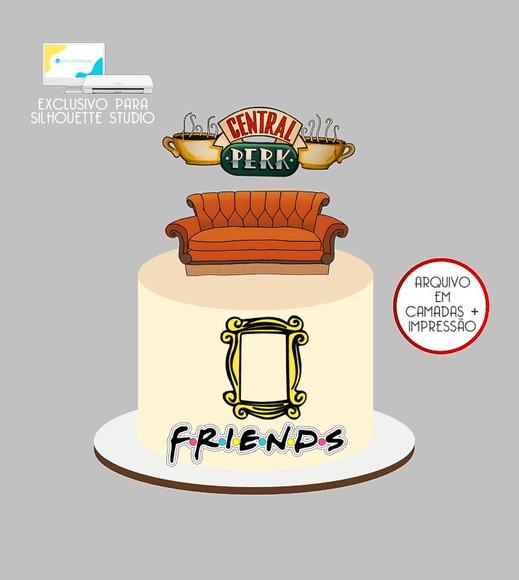 999 - Arquivo Topo de Bolo Friends