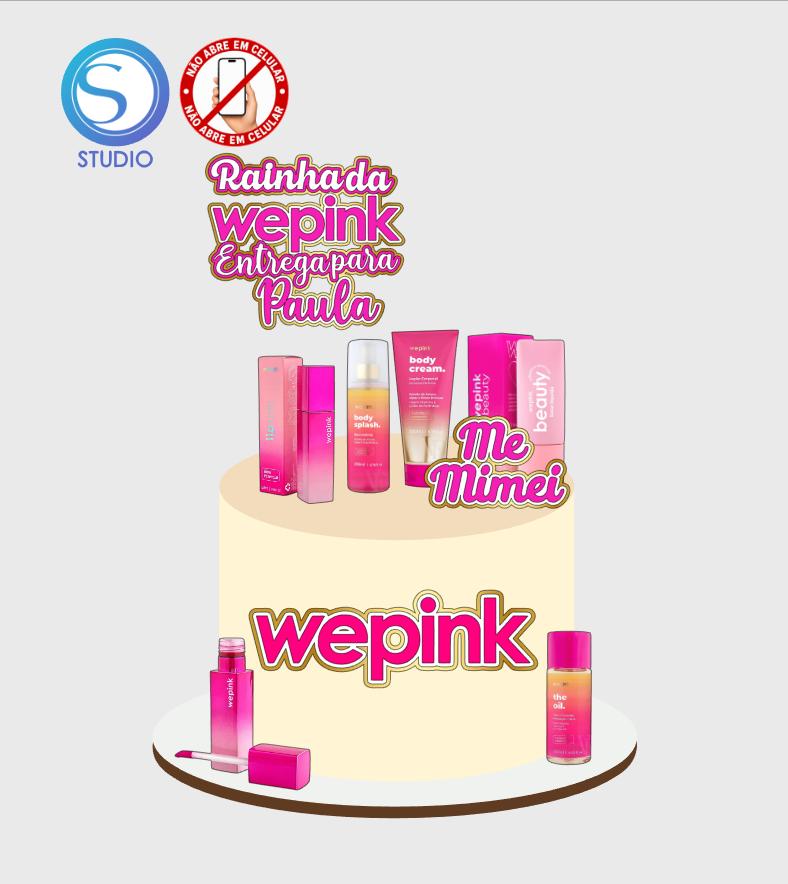 4281 - Arquivo Topo de Bolo Maquiagem Wepink
