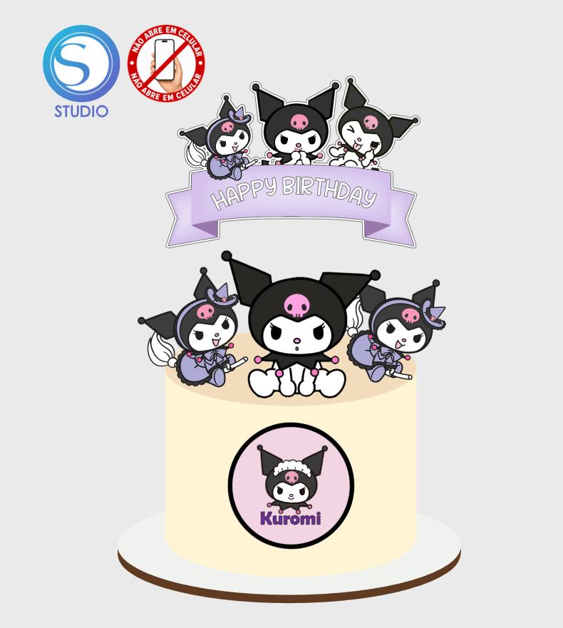 4299 - Arquivo Topo de Bolo Kuromi