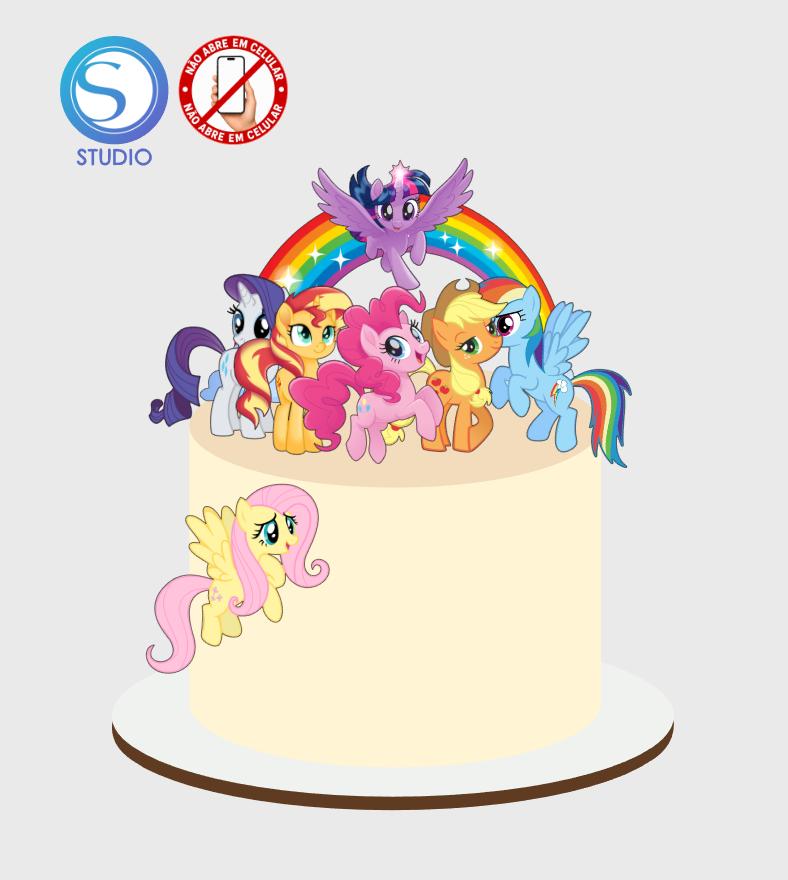 4316 - Arquivo Topo de Bolo My Little Pony