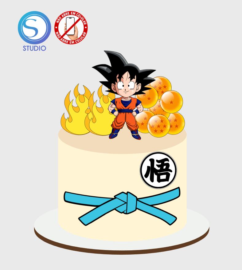 4319 - Arquivo Topo de Bolo Goku Dragon Ball Z