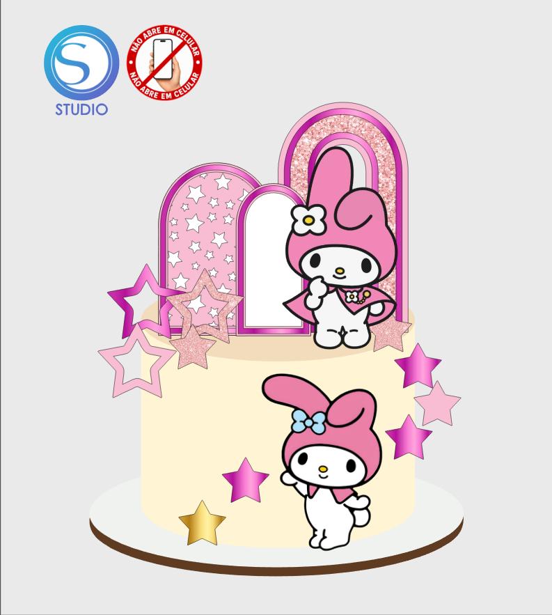 4344 - Arquivo Topo de Bolo My Melody