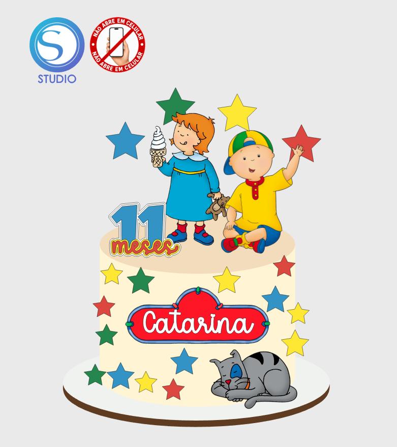 4359 - Arquivo Topo de Bolo Caillou