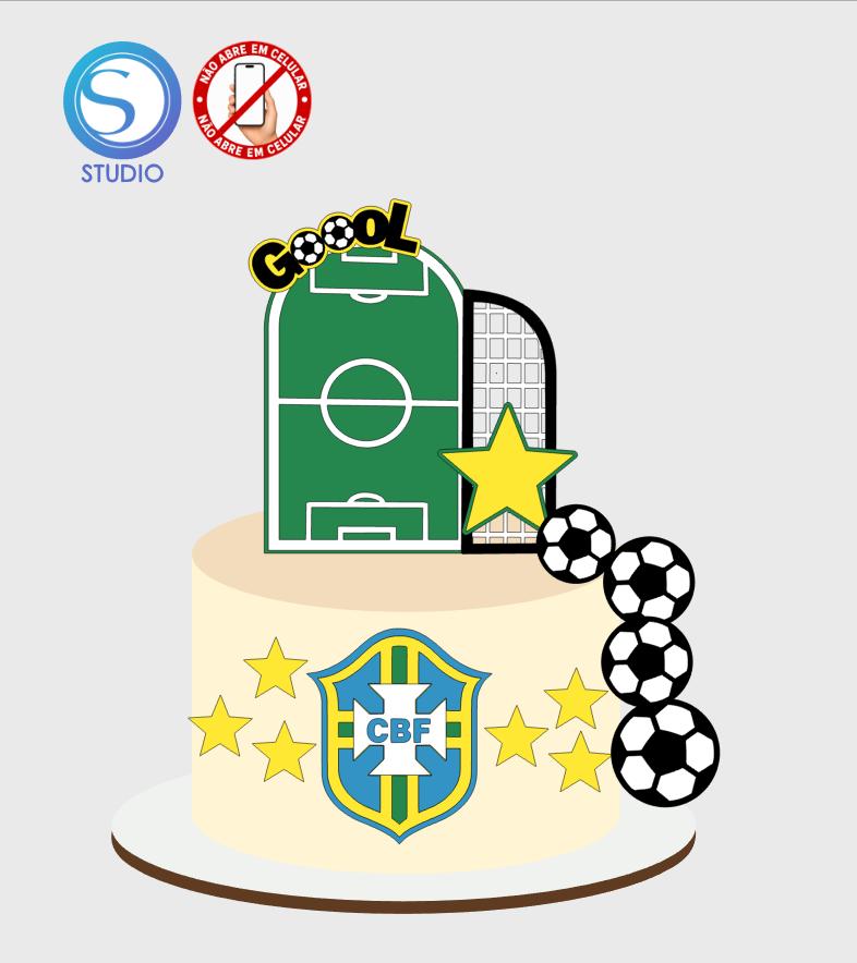 4378 - Arquivo Topo de Bolo Copa do Mundo Brasil