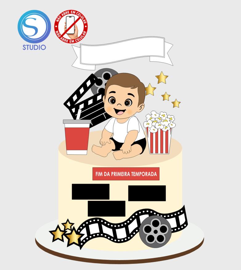4385 - Arquivo Topo de Bolo Cinema Filme Menino Baby