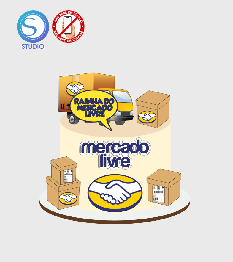 4396 - Arquivo Topo de Bolo Compras Mercado Livre