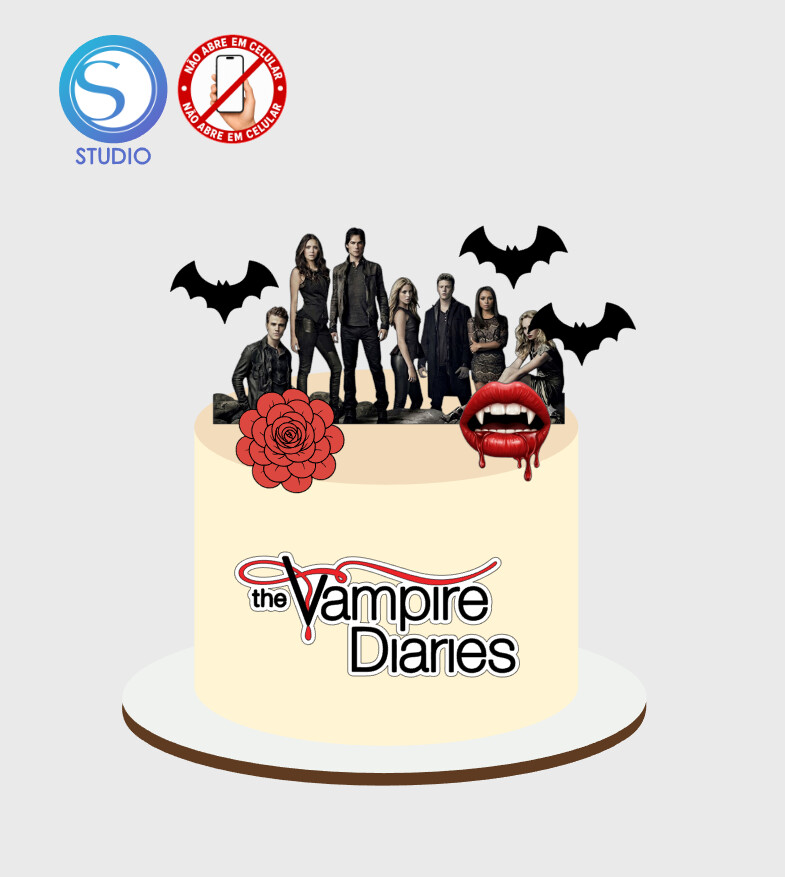 4405 - Arquivo Topo de Bolo Diários de um Vampiro