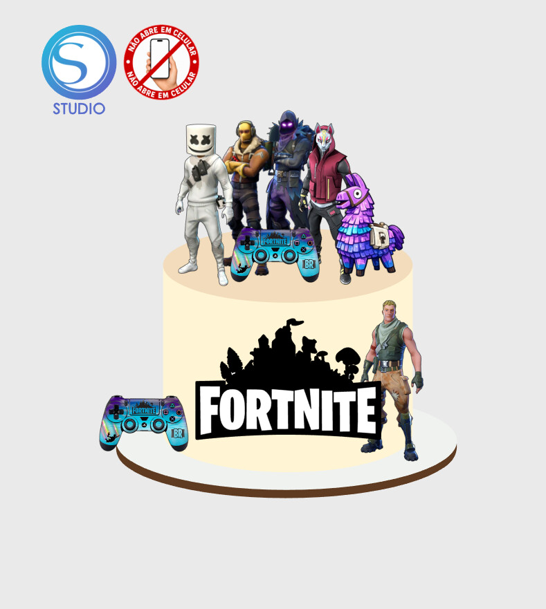 4470 - Arquivo Topo de Bolo Fortnite