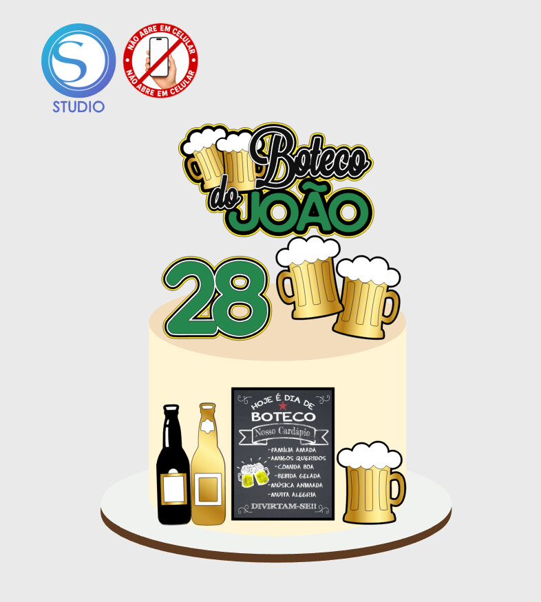 4542 - Arquivo Topo de Bolo Boteco