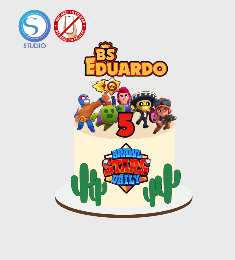 4646 - Arquivo Topo de Bolo Brawl Stars