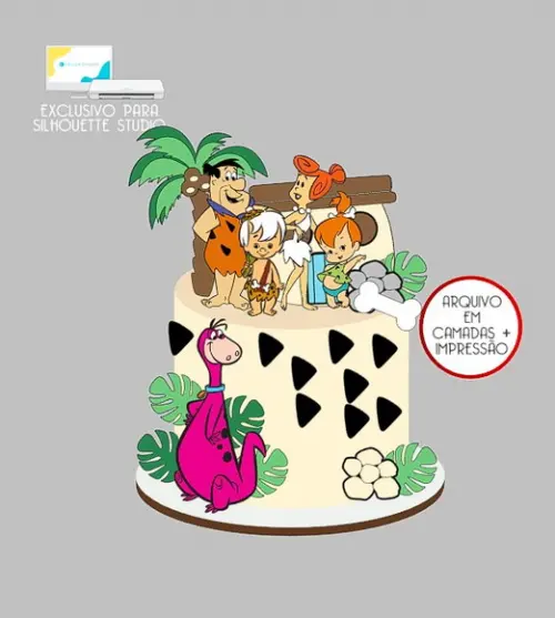 1031 - Arquivo Topo de Bolo Pedrita os Flintstones