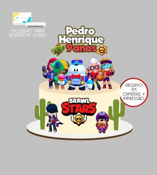 1034 - Arquivo Topo de Bolo Brawl Stars