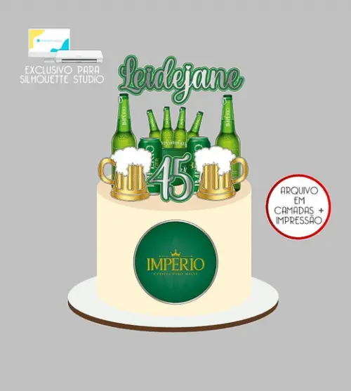 1041 - Arquivo Topo de Bolo Boteco Cerveja Império