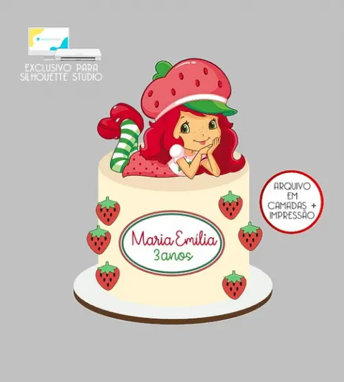1054 - Arquivo Topo de Bolo Moranguinho
