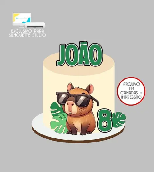 1099 - Arquivo Topo de Bolo Capivara