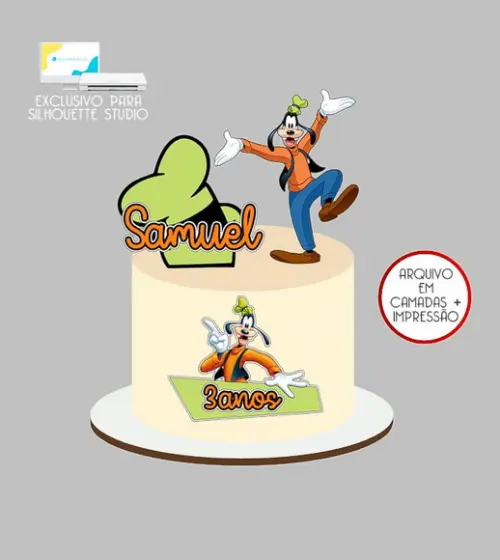 1102 - Arquivo Topo de Bolo Pateta Mickey