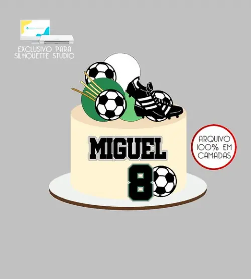 1126 - Arquivo Topo de Bolo Futebol