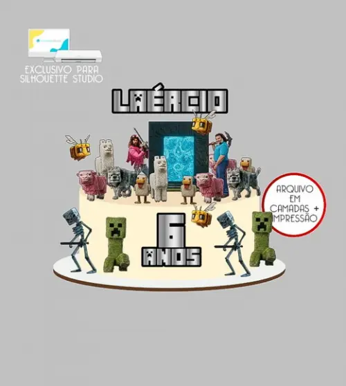 1141 - Arquivo Topo de Bolo Minecraft Filme