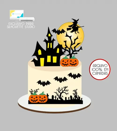118 - Arquivo Topo de Bolo Halloween