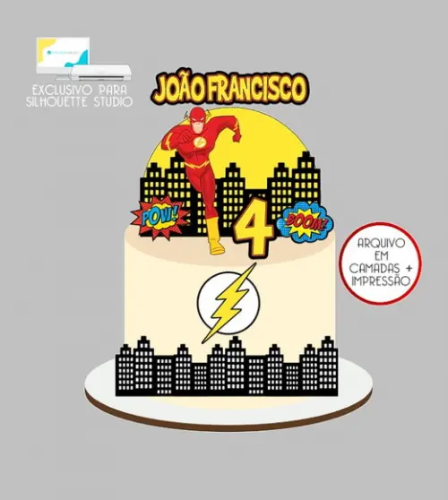 1185 - Arquivo Topo de Bolo Flash
