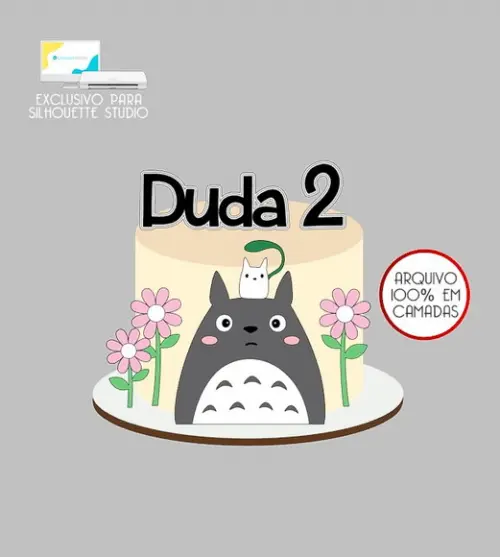 1215 - Arquivo Topo de Bolo Meu Amigo Totoro