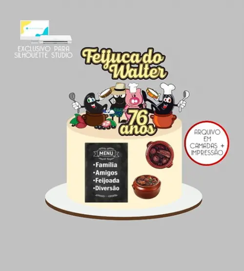1257 - Arquivo Topo de Bolo Feijoada