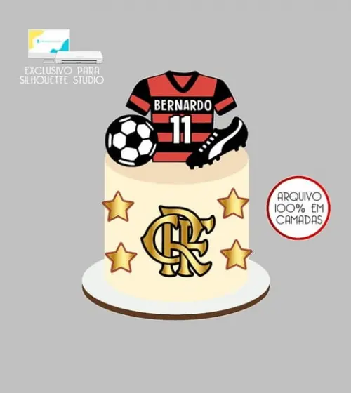 1263 - Arquivo Topo de Bolo Flamengo