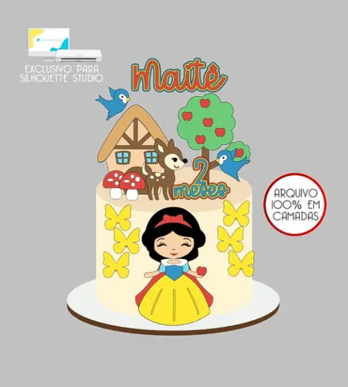 13 - Arquivo Topo de Bolo a Branca de Neve