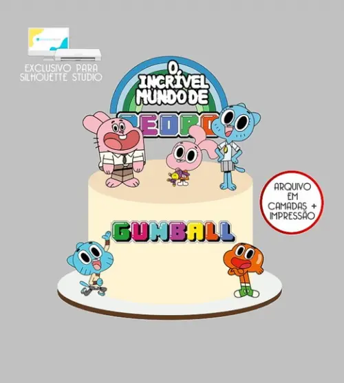 1325 - Arquivo Topo de Bolo o Incrível Mundo de Gumball