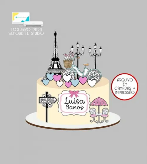 1392 - Arquivo Topo de Bolo Paris