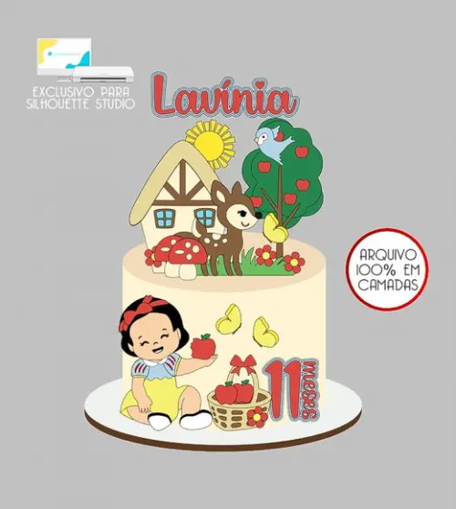 14 - Arquivo Topo de Bolo a Branca de Neve