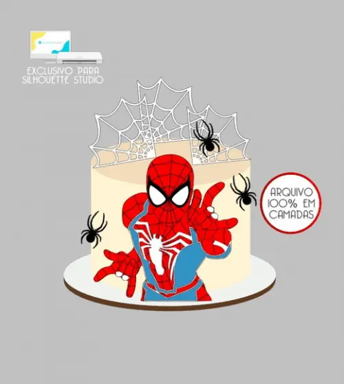 141 - Arquivo Topo de Bolo Homem Aranha