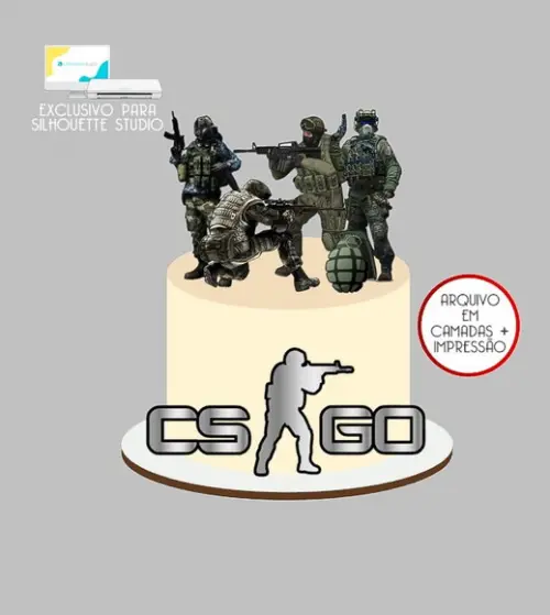 1459 - Arquivo Topo de Bolo Cs Go Counter Strike