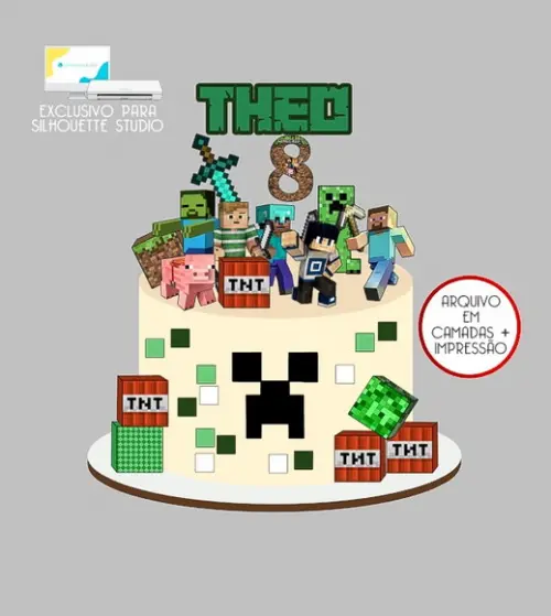 1461 - Arquivo Topo de Bolo Minecraft