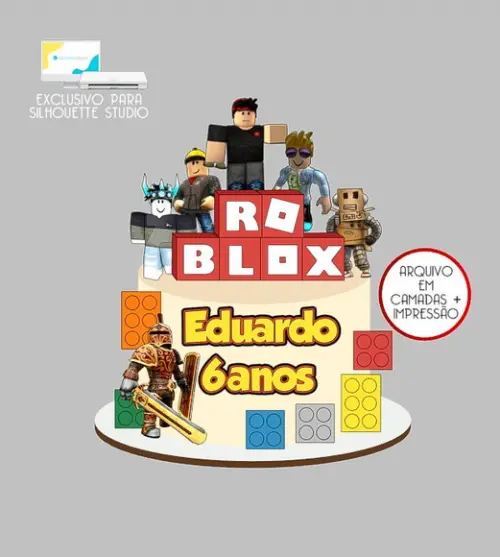 1457 - Arquivo Topo de Bolo Roblox