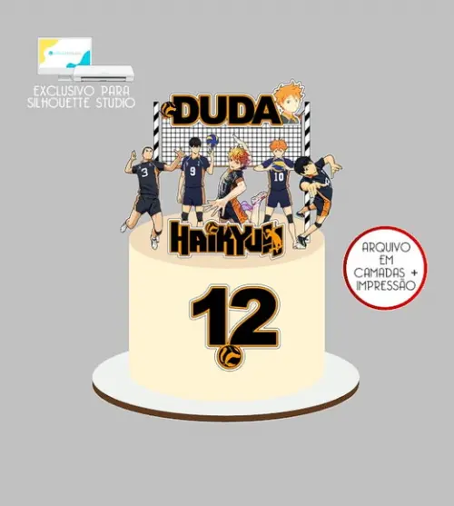 1484 - Arquivo Topo de Bolo Haikyu!!