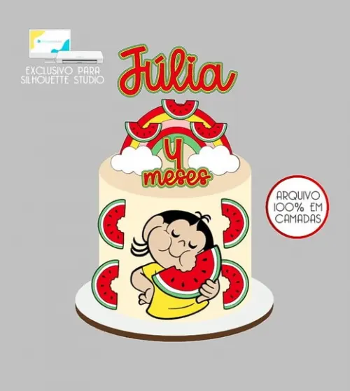 149 - Arquivo Topo de Bolo Magali