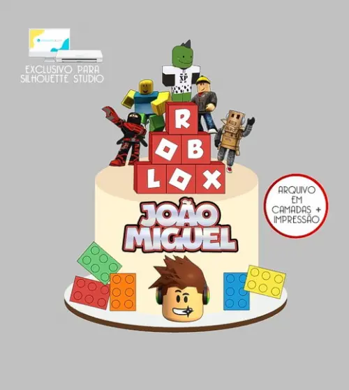 1504 - Arquivo Topo de Bolo Roblox
