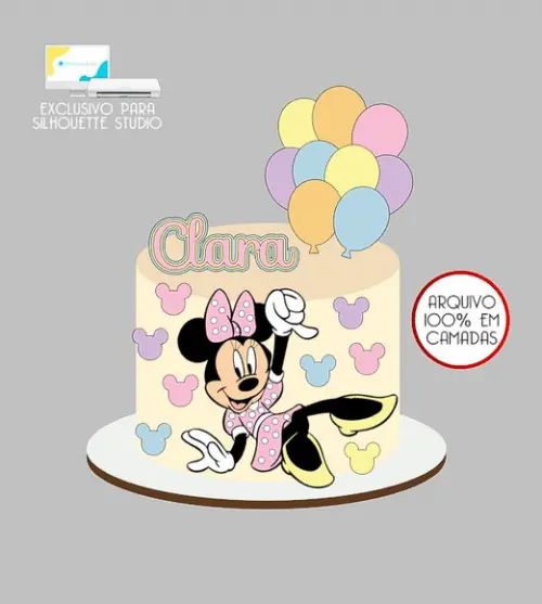 159 - Arquivo Topo de Bolo Minnie