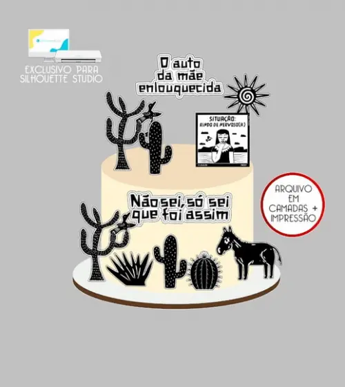 1608 - Arquivo Topo de Bolo o Auto da Mãe Enlouquecida