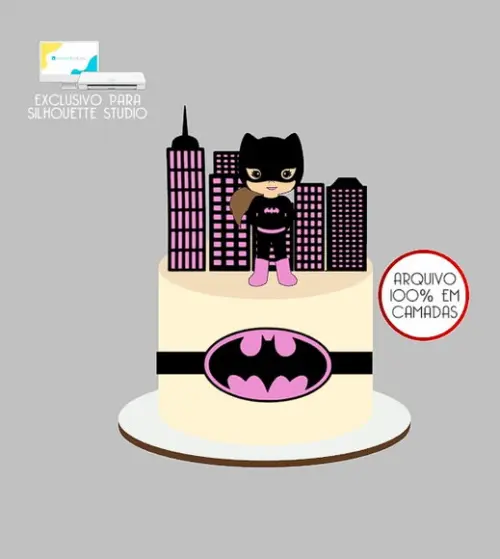 1701 - Arquivo Topo de Bolo Batgirl Batman