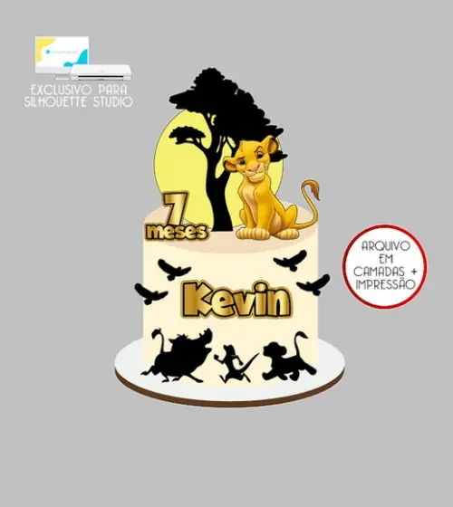 1785 - Arquivo Topo de Bolo o Rei Leão Simba