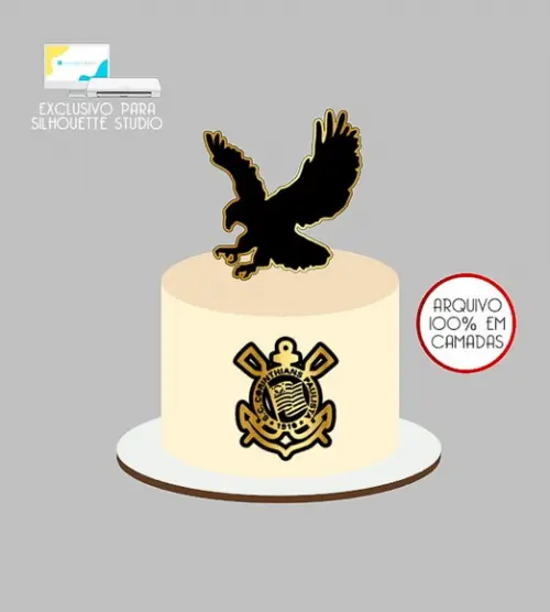 1784 - Arquivo Topo de Bolo Futebol Corinthians