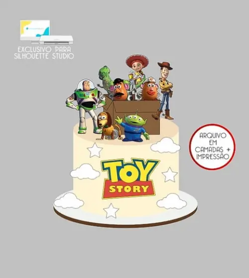 1795 - Arquivo Topo de Bolo Toy Story