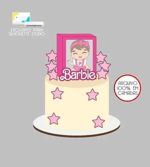 1880 - Arquivo Topo de Bolo Barbie Baby