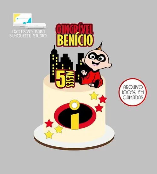 190 - Arquivo Topo de Bolo os Incríveis Zezé