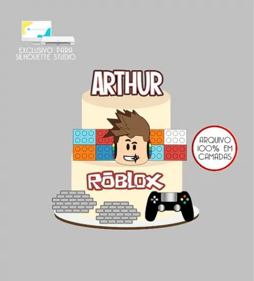 1916 - Arquivo Topo de Bolo Roblox
