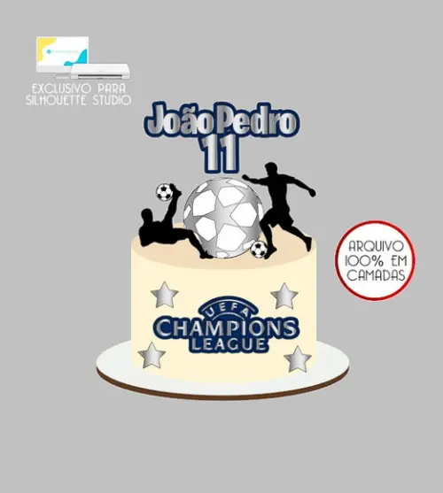 1915 - Arquivo Topo de Bolo Futebol Uefa Champions League