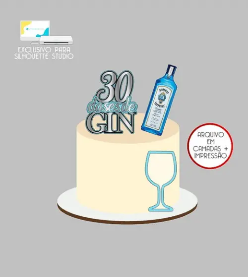 1925 - Arquivo Topo de Bolo Boteco Gin